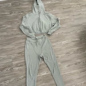 SKIMS waffle collection crop jacket & tights